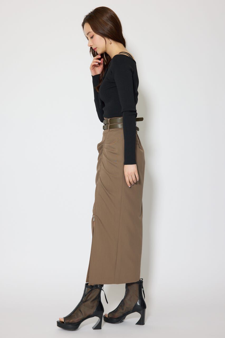 rienda「ストリングタイトニットトップス」|ニット・セーター|