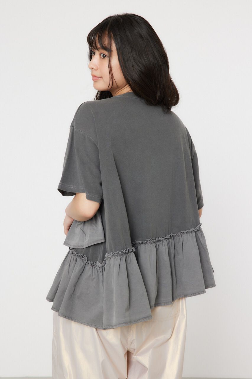 RODEO CROWNS「ピグメントフリルドッキングトップス」|Tシャツ・カットソー|