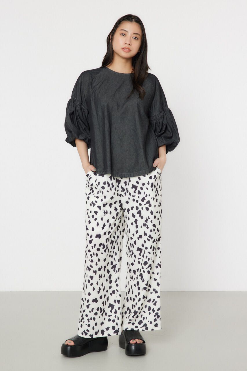 RODEO CROWNS「袖ボリュームバックリボントップス」|シャツ・ブラウス|