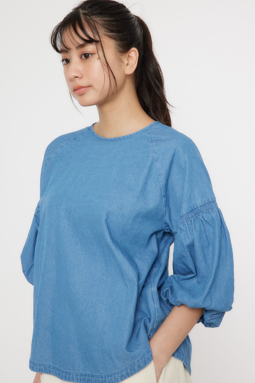 RODEO CROWNS「袖ボリュームバックリボントップス」|シャツ・ブラウス|