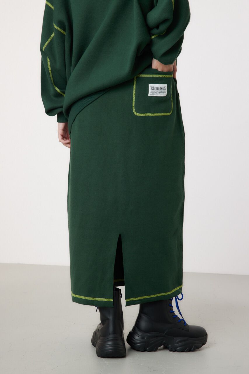 RODEO CROWNS「スウェットライクカラーステッチニットスカート」|その他|