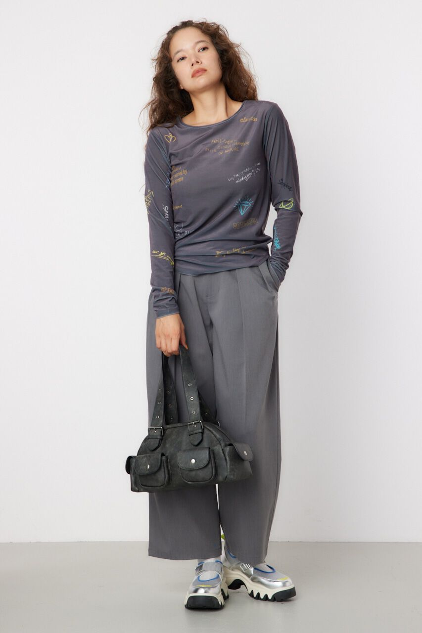 RODEO CROWNS「Brushedテキストシアートップス」|Tシャツ・カットソー|