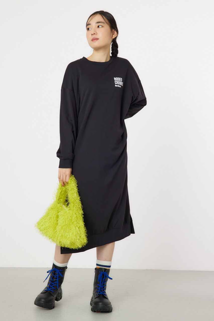 RODEO CROWNS「バックタックロゴワンピース」|ワンピース|BLK