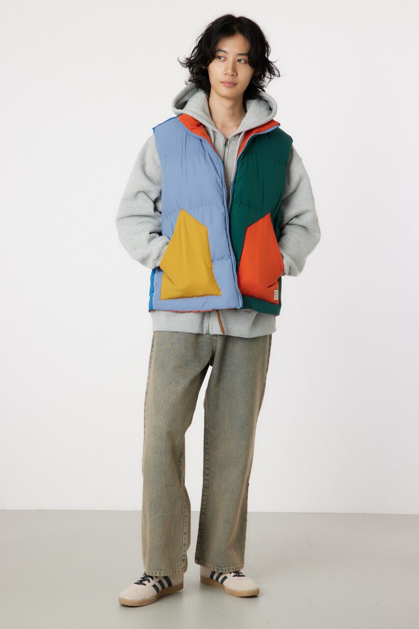 RODEO CROWNS「stand-neck パディングベスト」|ダウンベスト・ベスト|