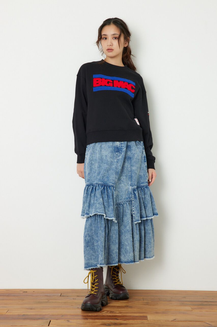 RODEO CROWNS「LOGO スウェットトップス」|パーカー|BLK