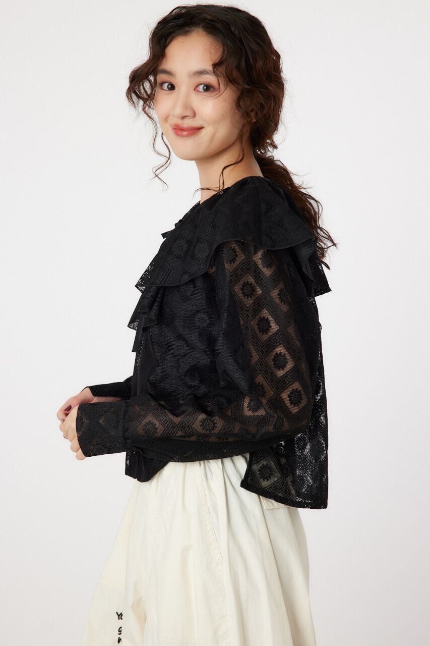 RODEO CROWNS「ラッフルレースボレロ」|シャツ・ブラウス|