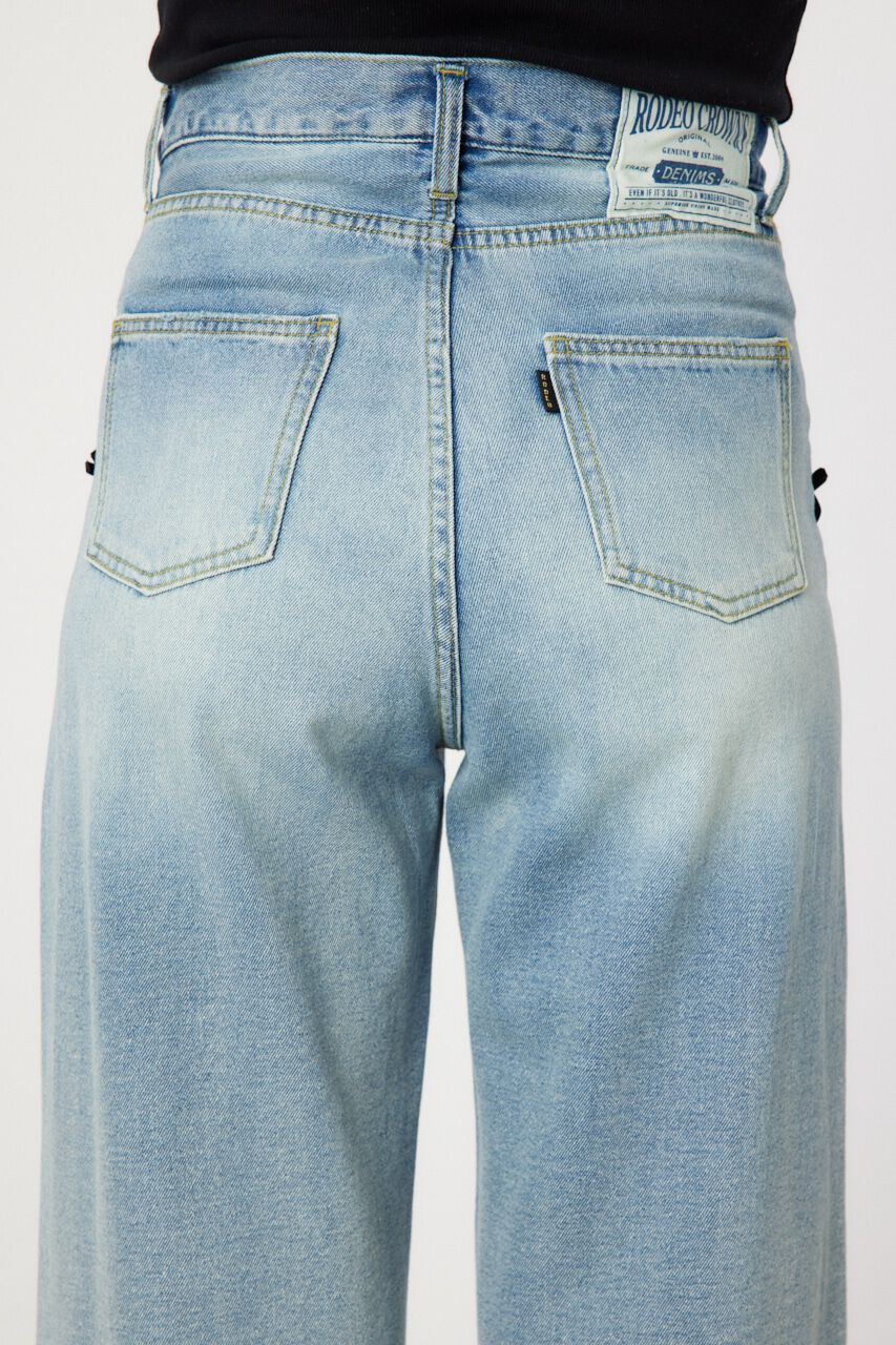 RODEO CROWNS「デコレーションハイウエストワイドデニム」|デニム|