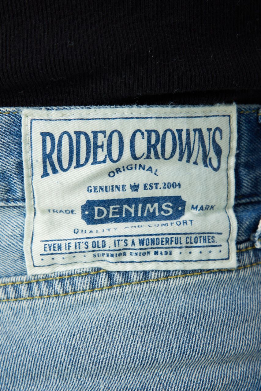 RODEO CROWNS「デコレーションハイウエストワイドデニム」|デニム|