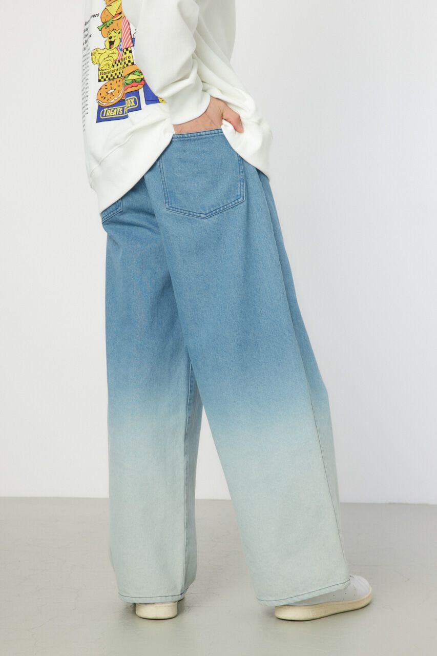 RODEO CROWNS「フェードワイドデニムパンツ」|デニム|