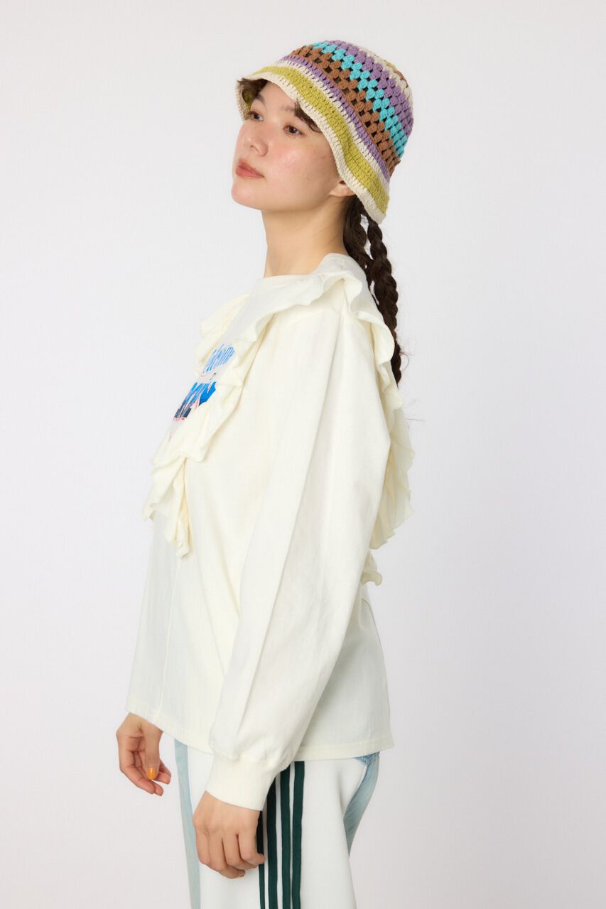 RODEO CROWNS「HERCHEYフリル ロングスリーブTシャツ」|Tシャツ・カットソー|