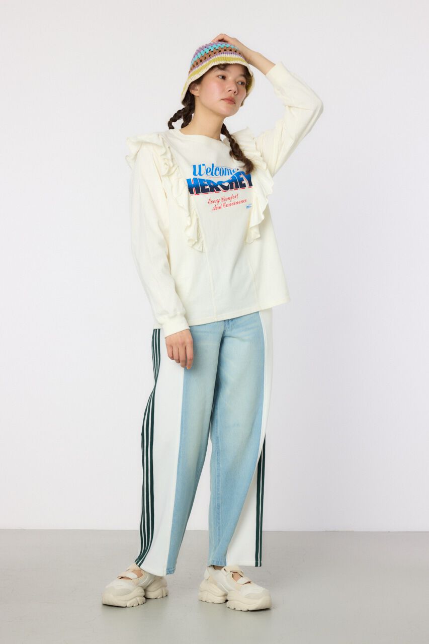 RODEO CROWNS「HERCHEYフリル ロングスリーブTシャツ」|Tシャツ・カットソー|