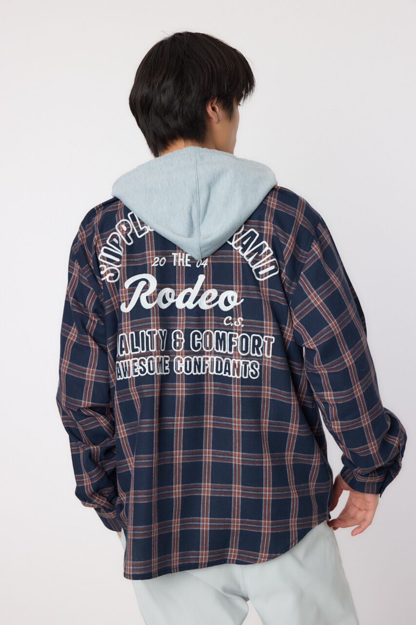 RODEO CROWNS「フーデッドチェックシャツ」|シャツ・ブラウス|