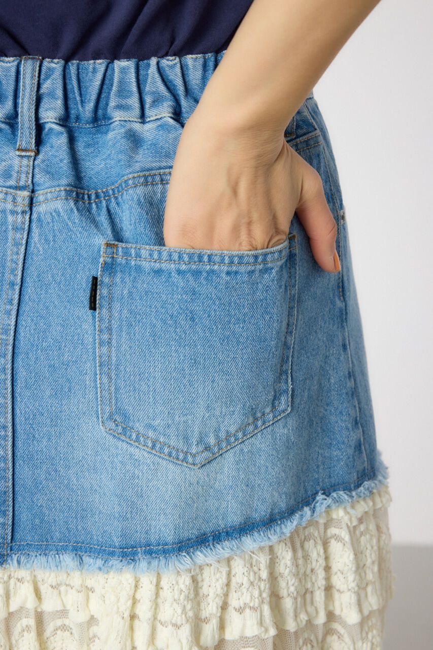 RODEO CROWNS「デニム&times;レーススカート」|スカート|