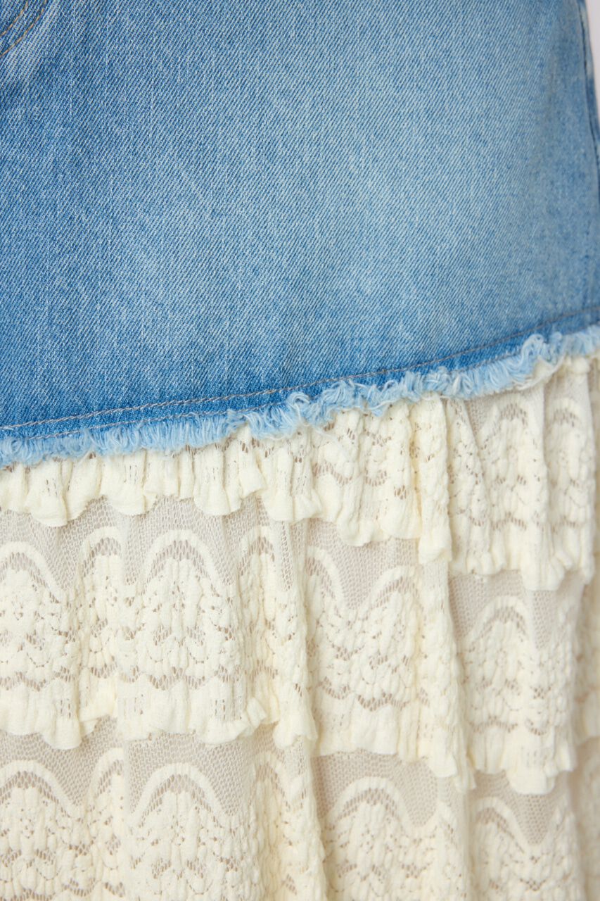 RODEO CROWNS「デニム&times;レーススカート」|スカート|