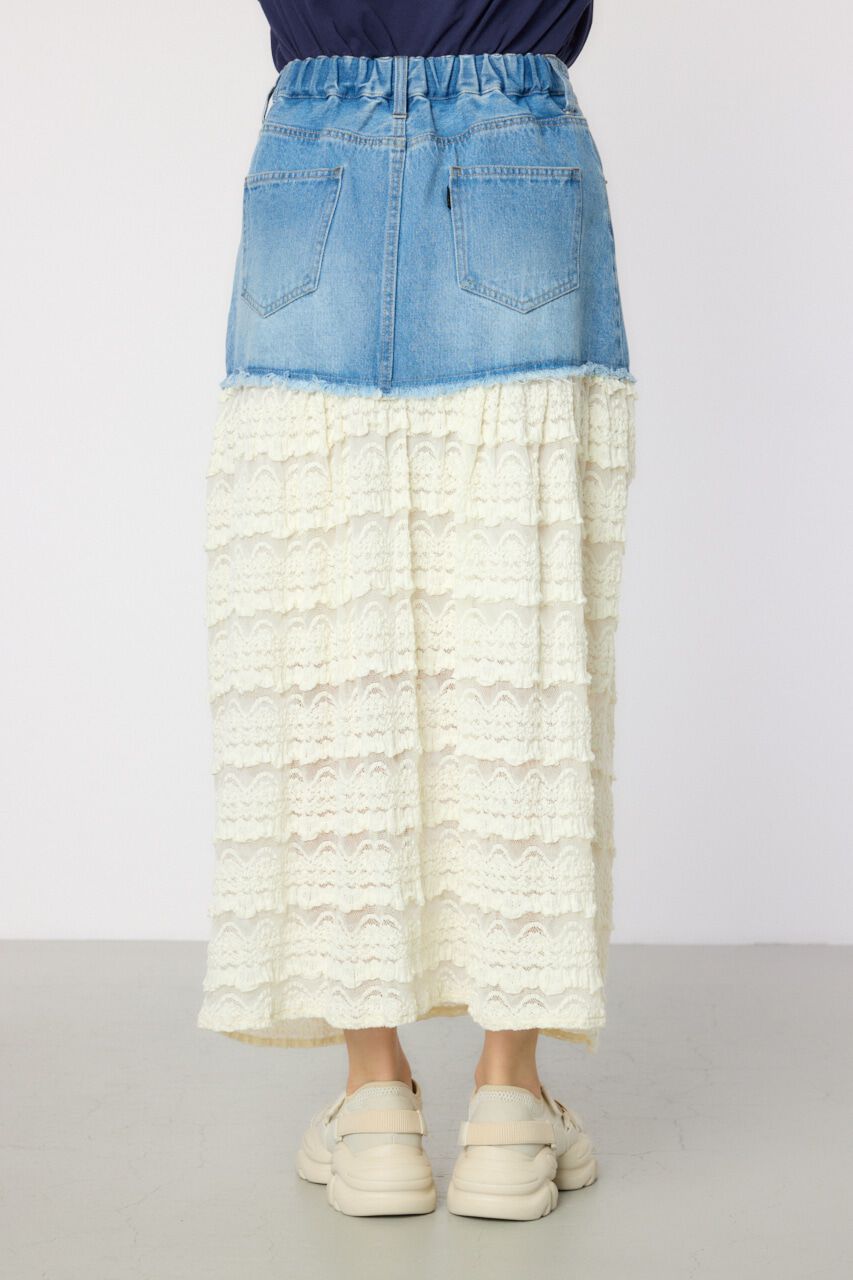 RODEO CROWNS「デニム&times;レーススカート」|スカート|