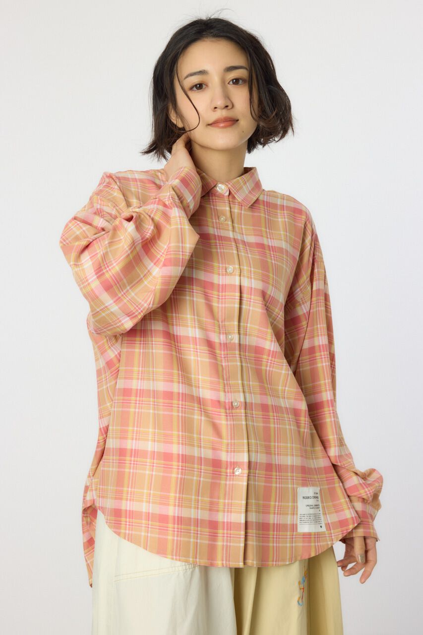 RODEO CROWNS「マルチパターンチェックシャツ」|シャツ・ブラウス|柄YEL5