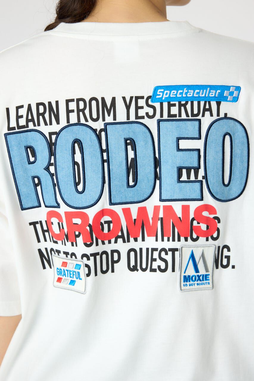 RODEO CROWNS「Overlap デニムアップリケTシャツ」|Tシャツ・カットソー|