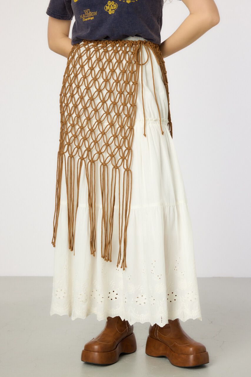 RODEO CROWNS「マクラメフリンジベルト」|ベルト|BRN