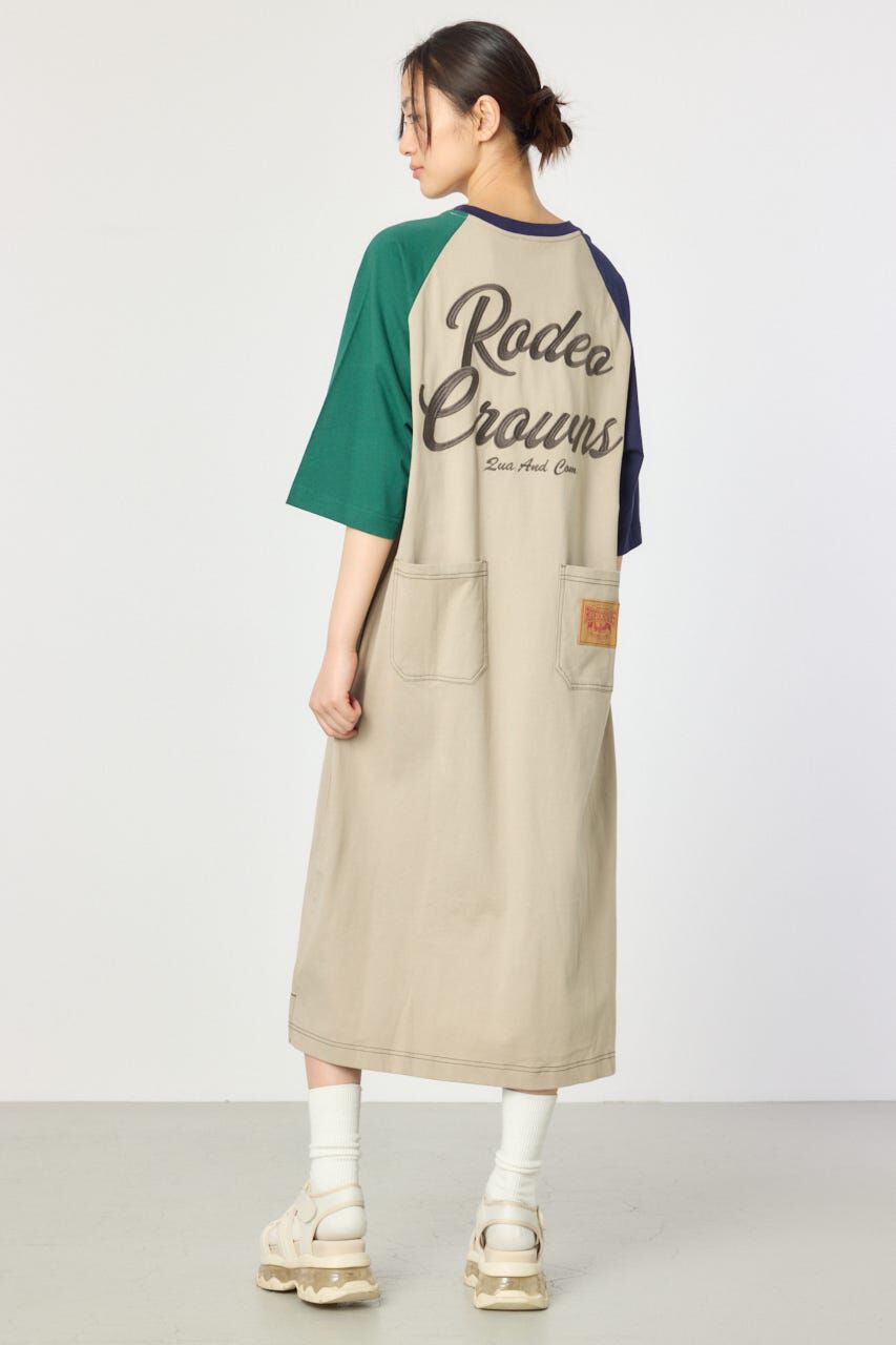 RODEO CROWNS「ラグランカラーステッチワンピース」|ワンピース|