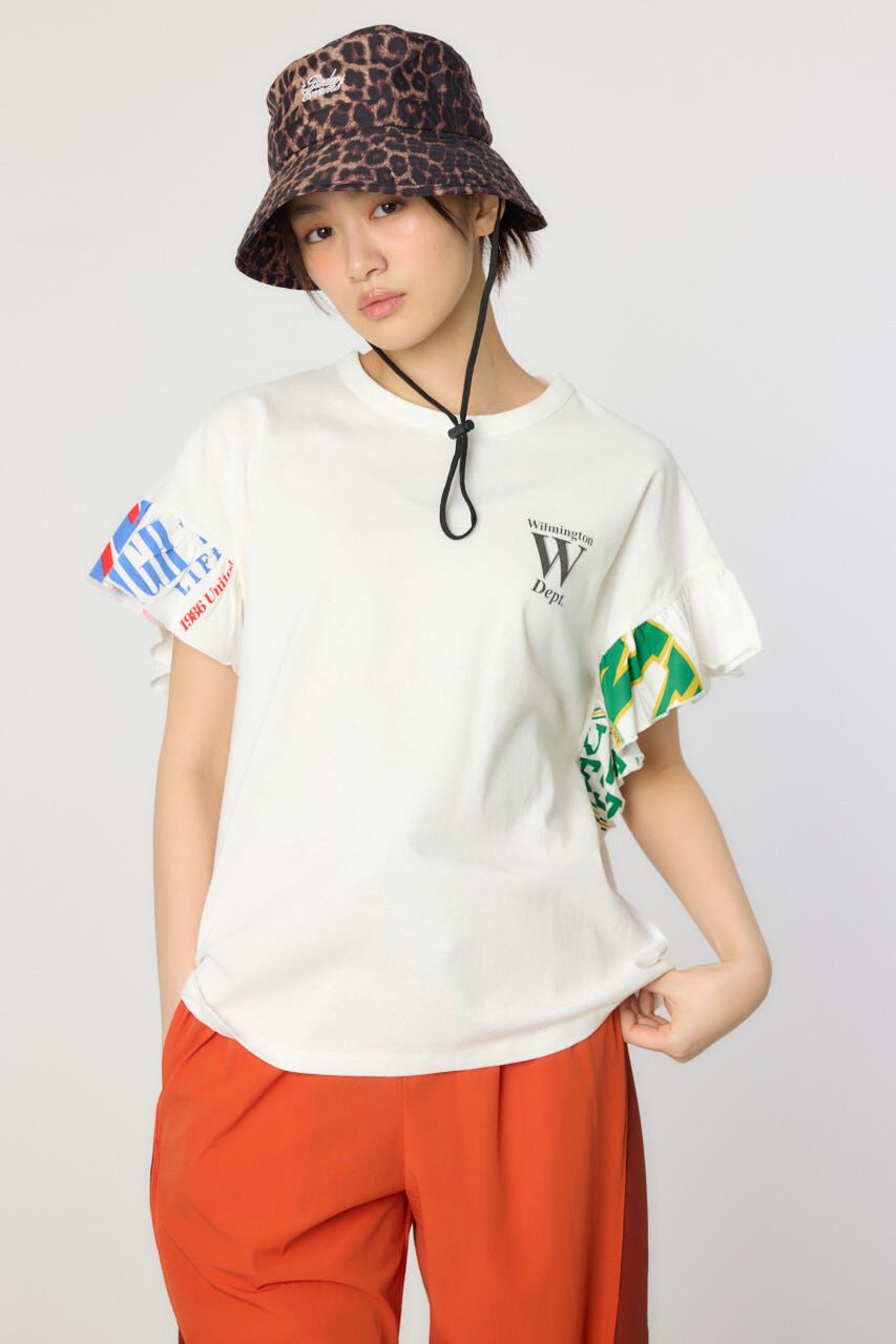 RODEO CROWNS「カスタムリメイクフリルアームトップス」|Tシャツ・カットソー|O/WHT1