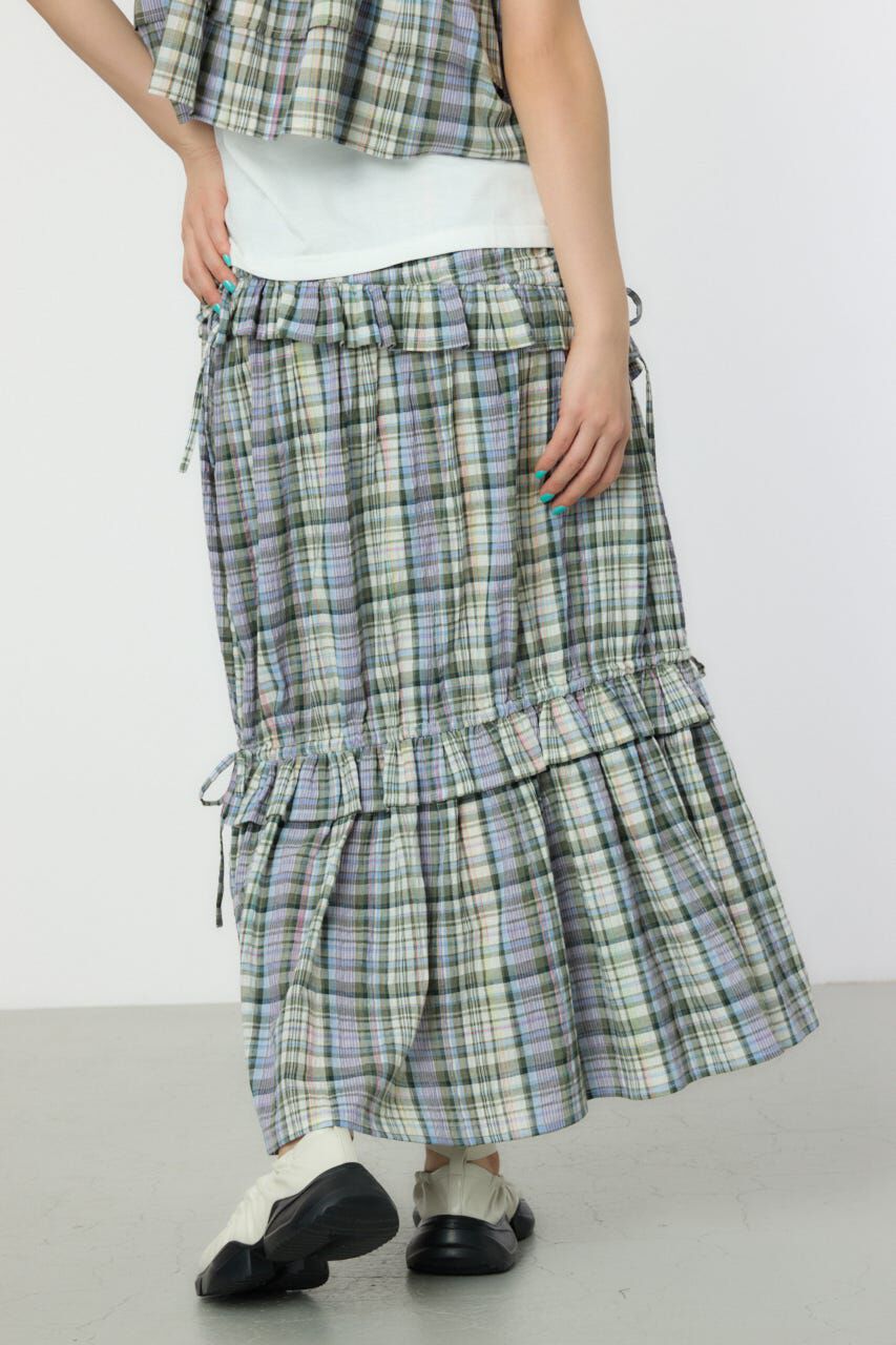 RODEO CROWNS「サマーチェックフリルティアードスカート」|スカート|