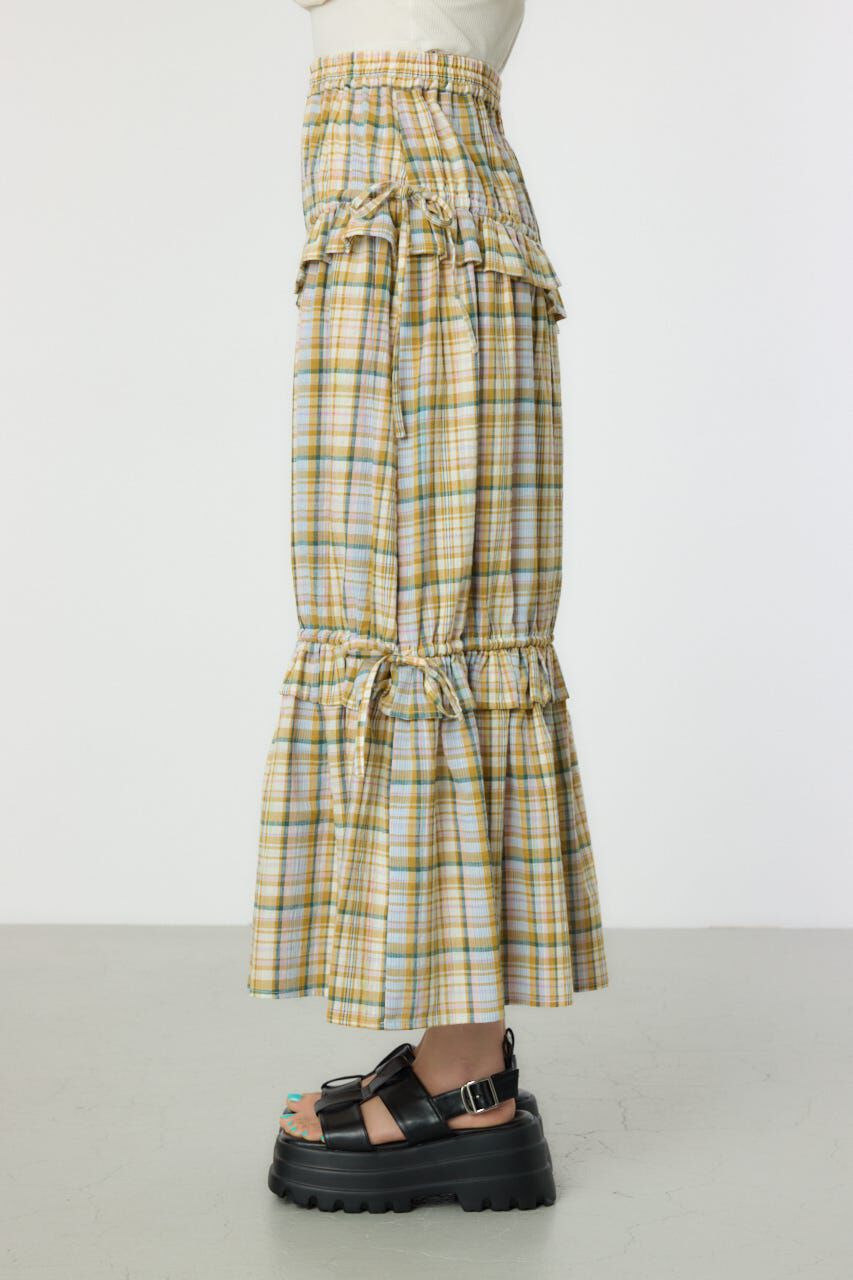 RODEO CROWNS「サマーチェックフリルティアードスカート」|スカート|