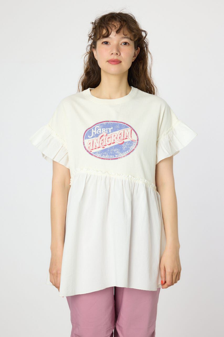 RODEO CROWNS「オーバルプリントドッキングフリルチュニック」|タンクトップ|