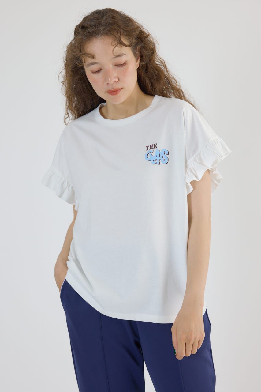 RODEO CROWNS「Vintage Graphicフリル Tシャツ」|Tシャツ・カットソー|O/WHT1