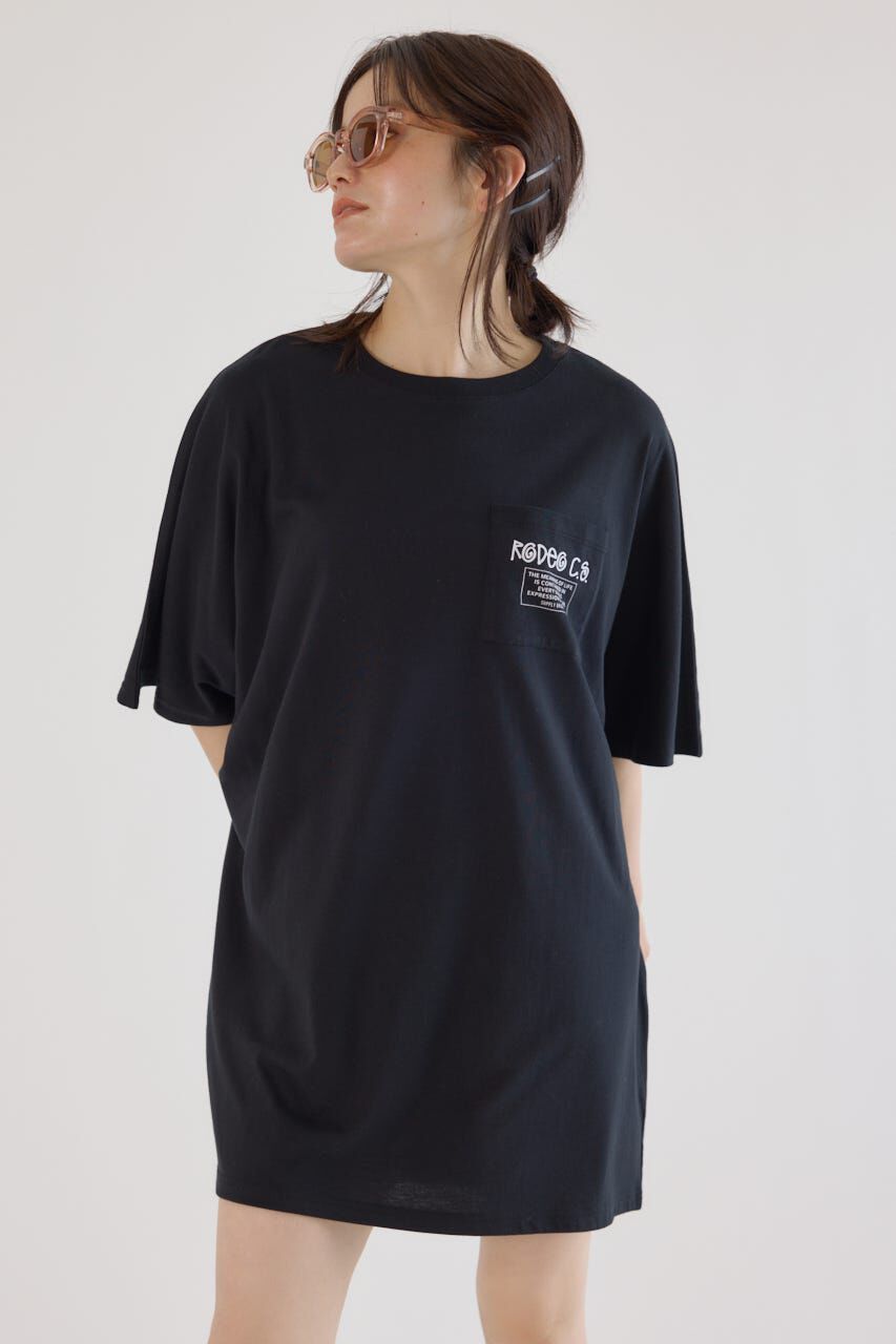 RODEO CROWNS「ストリートFace Logo Tワンピース」|ワンピース|BLK