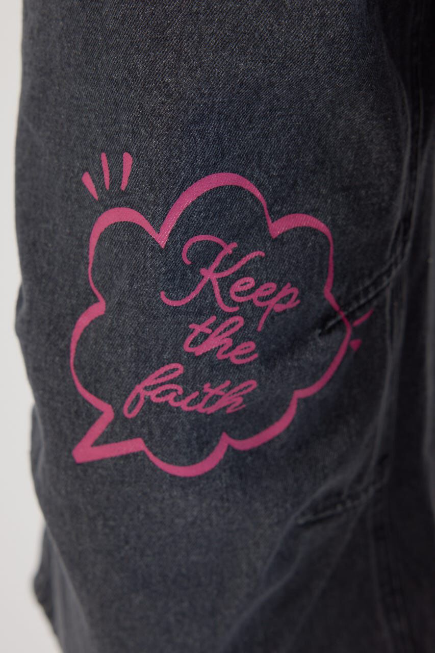 RODEO CROWNS「ラクガキバミューダデニムパンツ」|デニム|