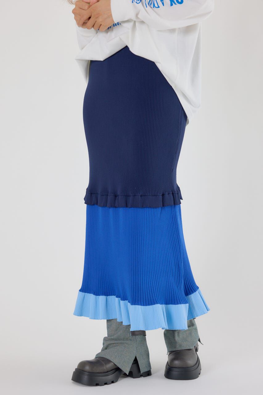 RODEO CROWNS「A-LIGHT フリル切替ニットスカート」|スカート|