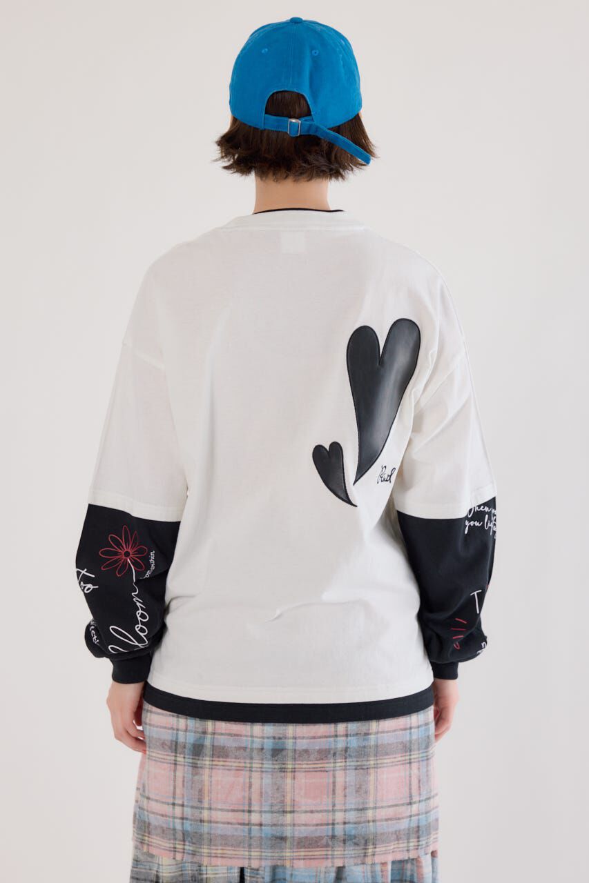 RODEO CROWNS「ハートフェイクレイヤードトップス」|Tシャツ・カットソー|