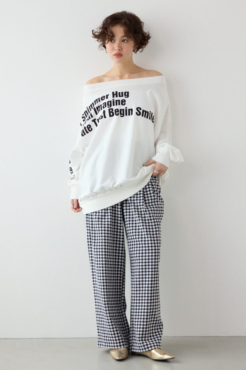 RODEO CROWNS「メッセージオフショルダートップス」|パーカー|