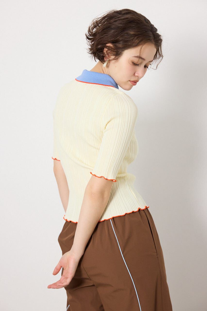 RODEO CROWNS「バイカラーポロニット」|ニット・セーター|