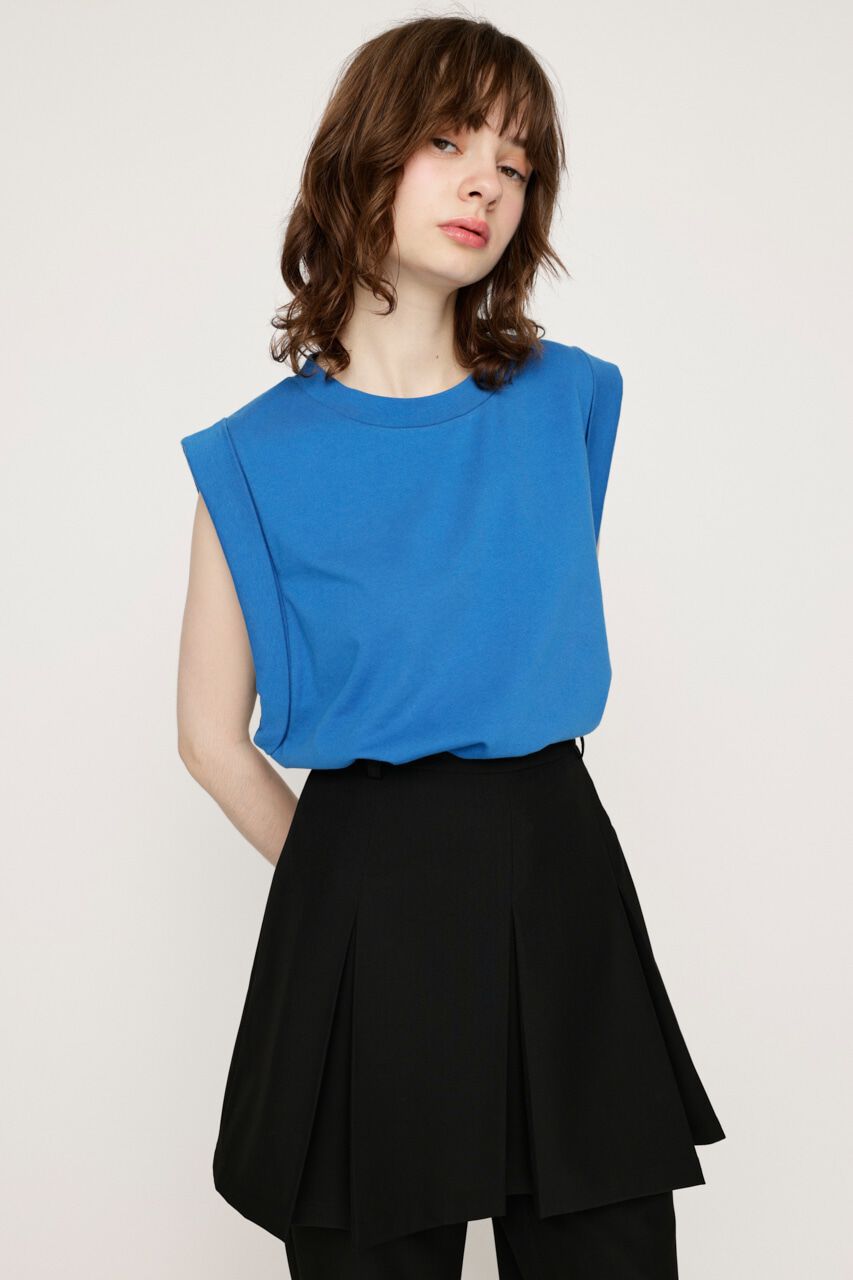 SLY「ROLL UP SLEEVE BOX トップス」|タンクトップ|BLU