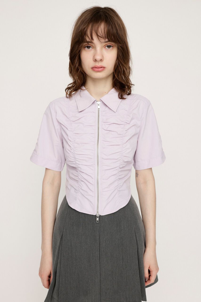 SLY「FRONT ZIP BACK OPEN ブラウス」|シャツ・ブラウス|