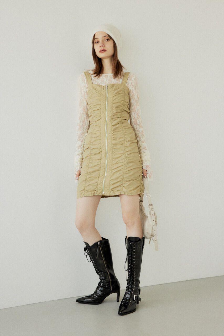 SLY「NYLON GATHER CAMI ショートワンピース」|ワンピース|