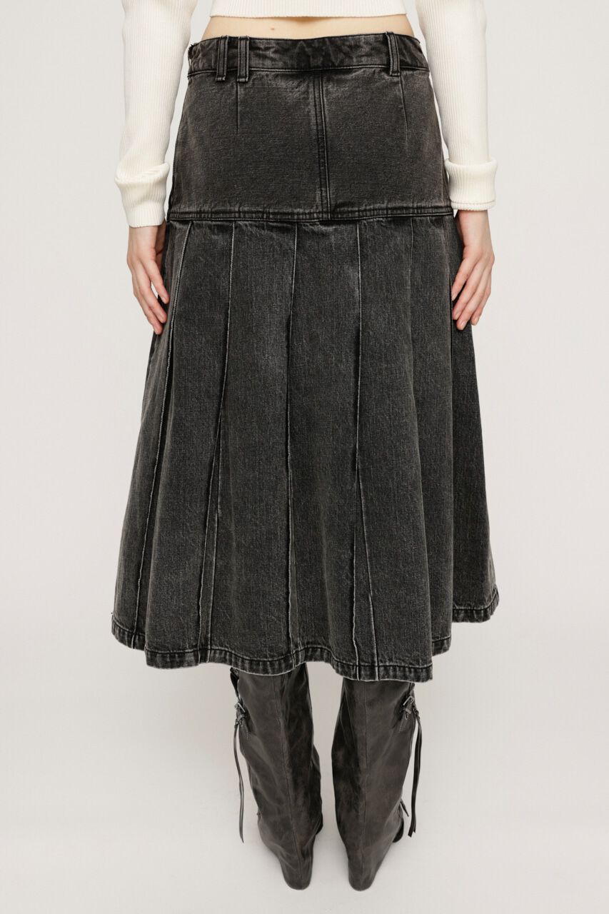 SLY「L／W OVER DYE PLEATS ミドルスカート」|スカート|