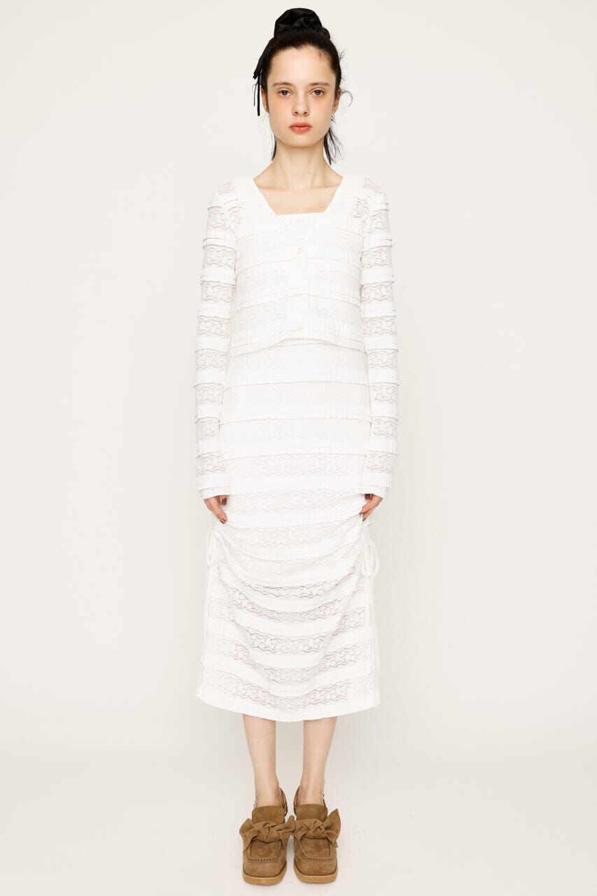 SLY「FRONT BUTTON LACE 2P ロングワンピース」|ワンピース|