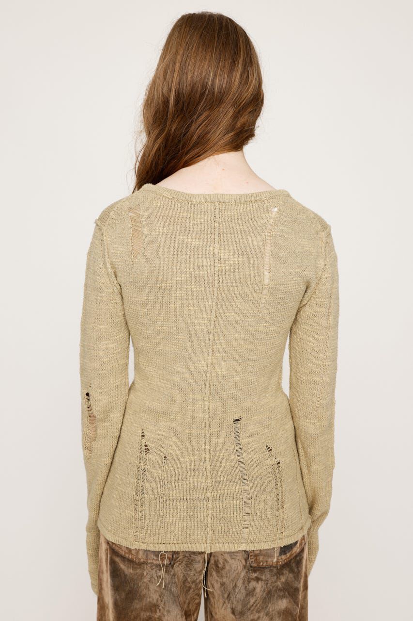 SLY「FRONT BUTTON CRASH カーディガン」|カーディガン|