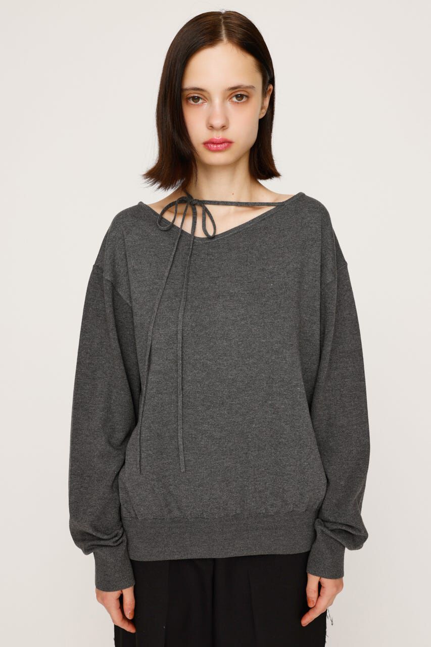 SLY「ASYMMETRY NECK LOOSE トップス」|ニット・セーター|