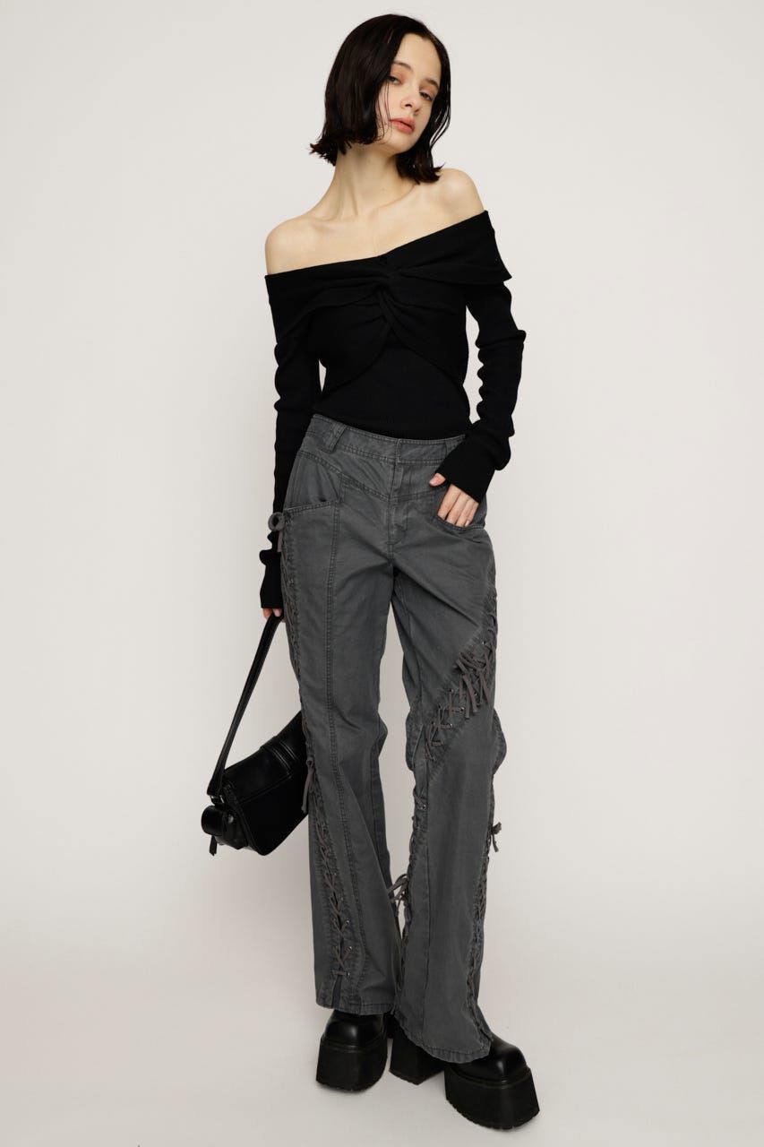SLY「LACE UP MANNISH パンツ」|その他|