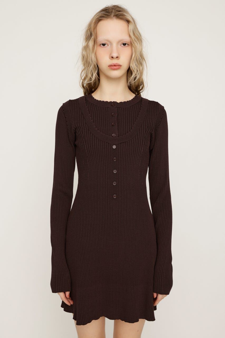 SLY「FRONT BUTTON FRILL ショートワンピース」|ワンピース|