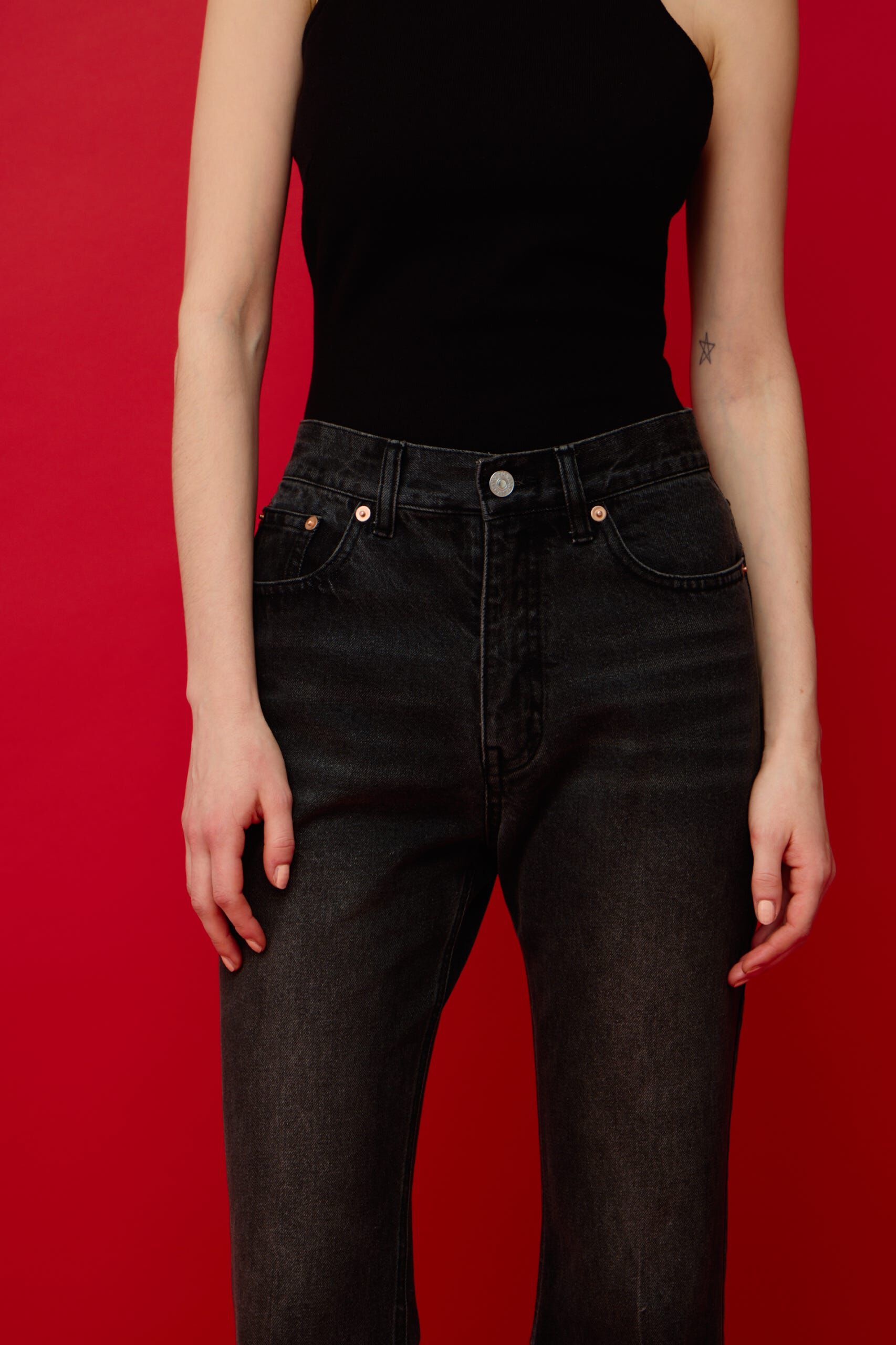 SLY「J／W SEMI FLARE DENIM パンツ」|デニム|