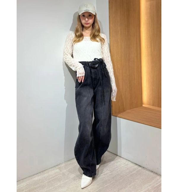 CALNAMUR「ローズモチーフルフパデニムパンツ」|その他|