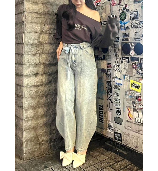 CALNAMUR「ローズモチーフルフパデニムパンツ」|その他|