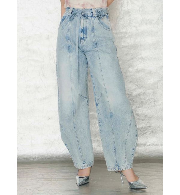 CALNAMUR「ローズモチーフルフパデニムパンツ」|その他|アイスブルー