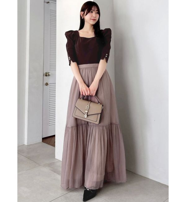 dazzlin「【藤井サチコラボ】パワショルドッキングワンピース」|ワンピース|