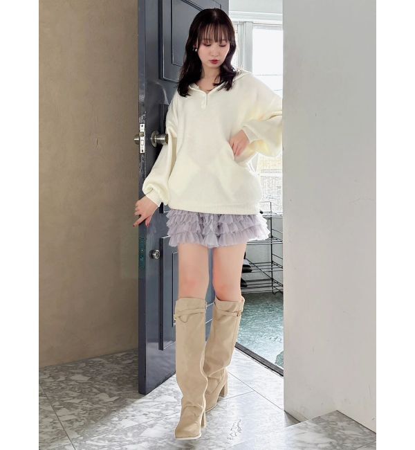 dazzlin「【吉田朱里】リラックスニットフーディ」|パーカー|