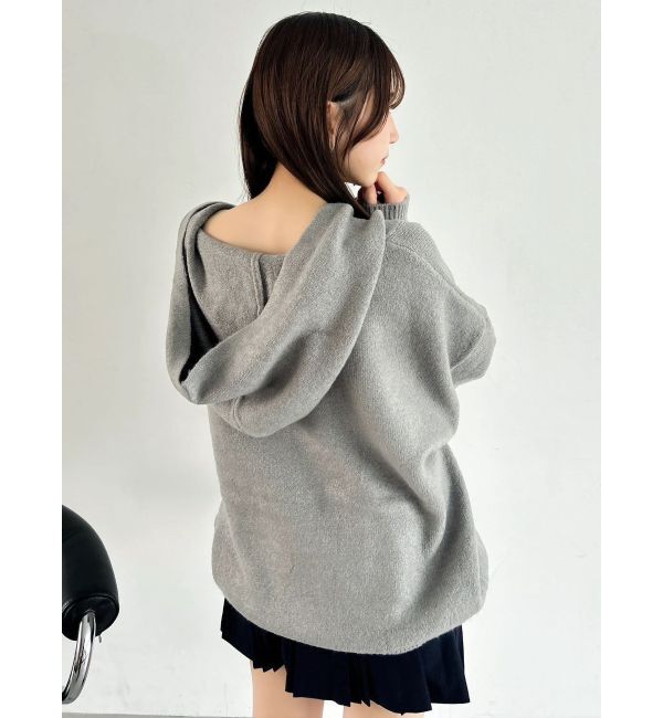 dazzlin「【吉田朱里】リラックスニットフーディ」|パーカー|